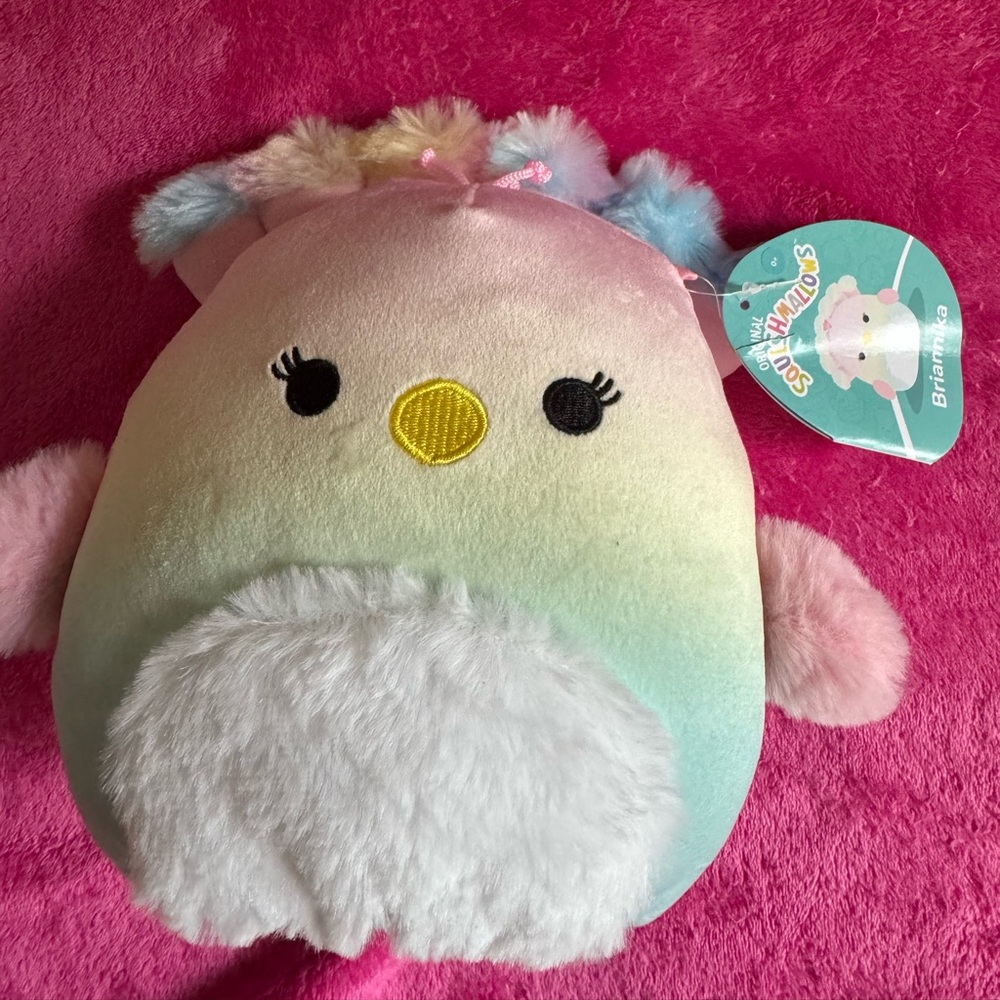 Tie dye peacock squishmallow